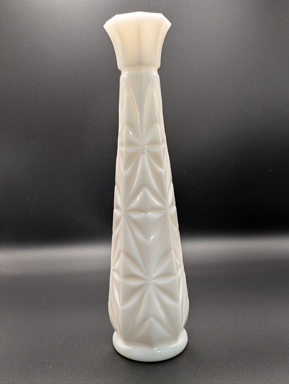 Elegant White Milk Glass Bud Vase - Home Accents